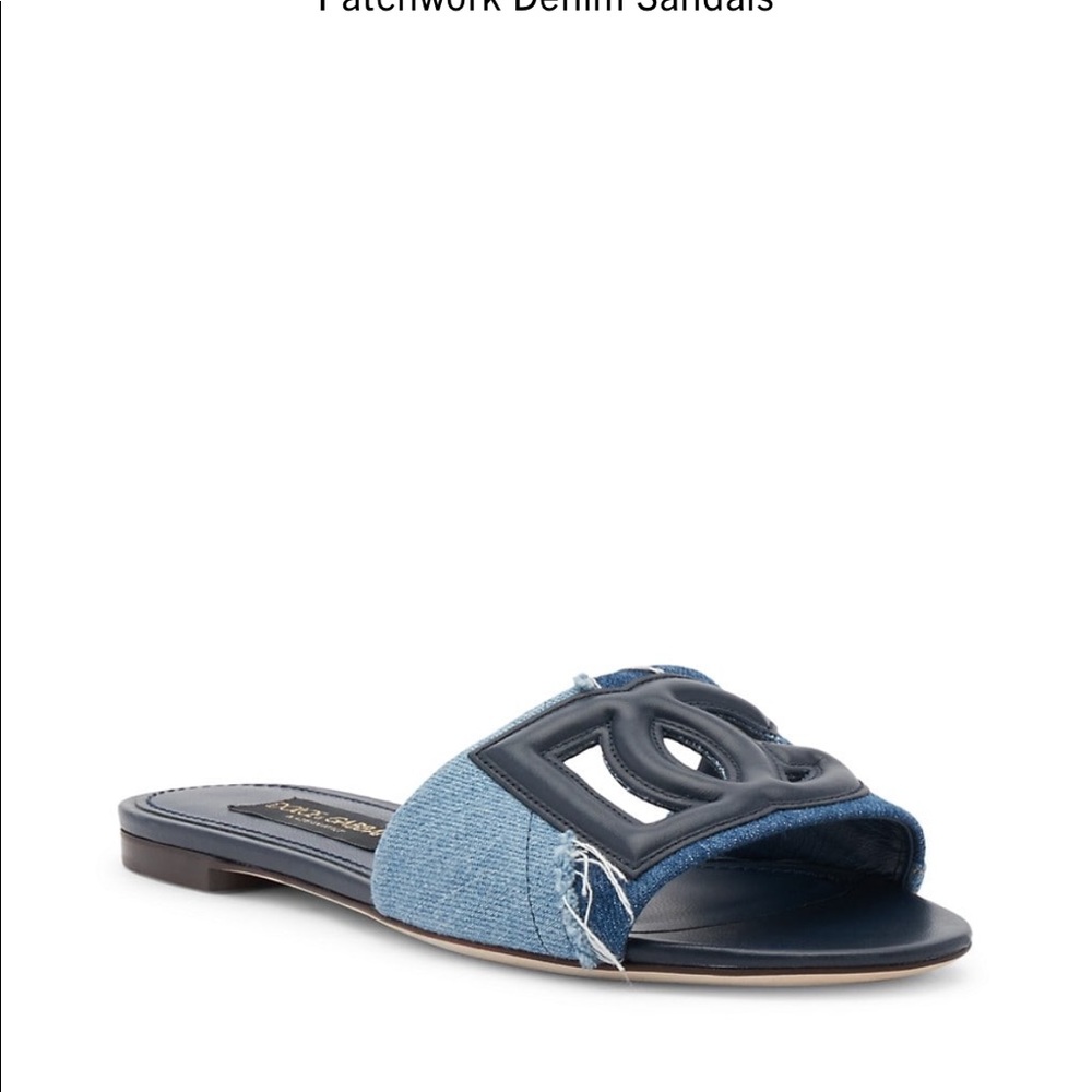 Dolce & Gabbana patchwork denim slides